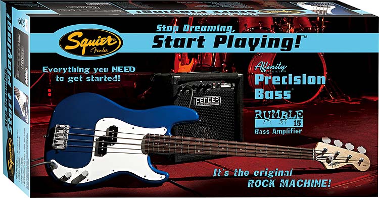 Start Playing Affinity Precision Bass + Ampli Fender Rumble 15 Metallic Blue pour 307