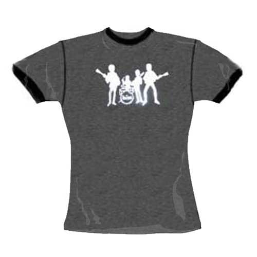 T-shirt Girly Beatles Motif Silver Foil - M pour 7