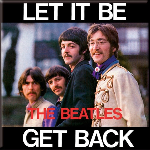 Magnet Aimant Beatles Motif: Let It Be/ Get Back - 7,6 Cm X 7,6 Cm pour 2