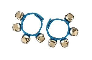 Bracelet Tissu Grelots Bleu pour 5