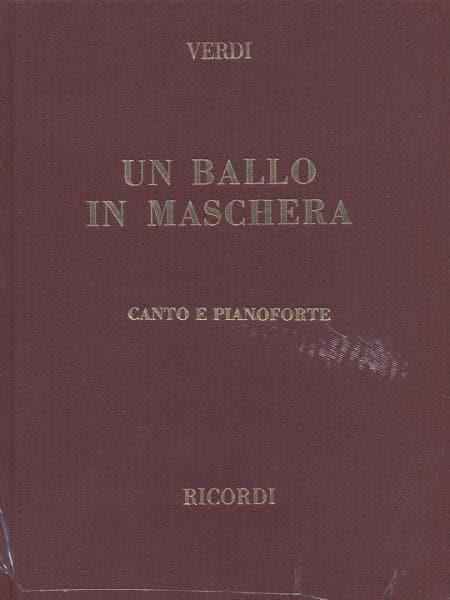 RICORDI VERDI G. - BALLO IN MASCHERA - CHANT ET PIANO