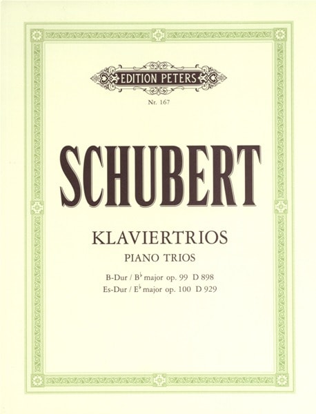 EDITION PETERS SCHUBERT FRANZ - PIANO TRIOS IN B FLAT OP.99 E FLAT OP.100 - PIANO TRIOS