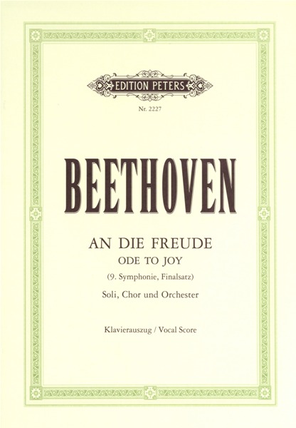 EDITION PETERS BEETHOVEN LUDWIG VAN - ODE TO JOY FROM 9TH SYMPHONY - MIXED CHOIR (PAR 10 MINIMUM)