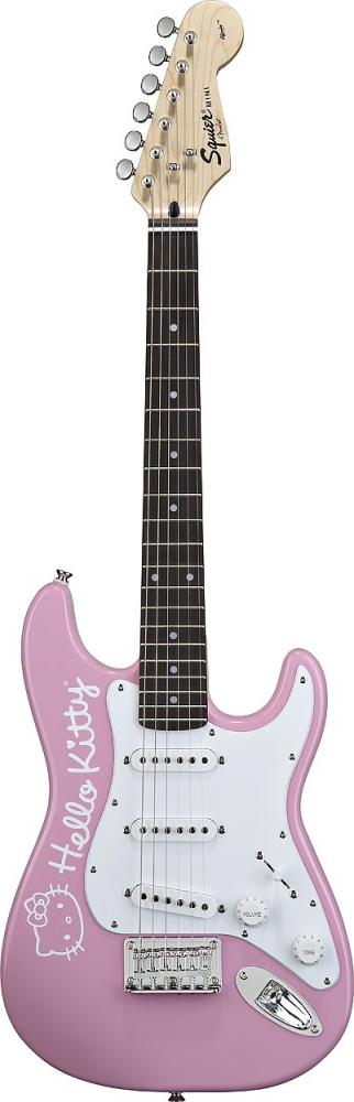 Fender Hello Kitty Guitar. Fender/Squire has a new Hello