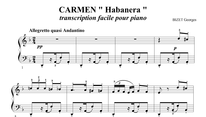 Bizet Habanera From Carmen