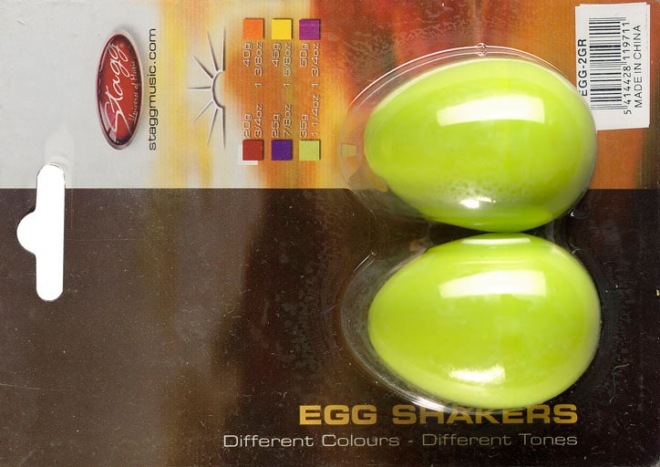 Paire Shaker Oeuf Plastique Egg-2 Gr pour 2