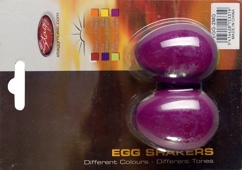 Paire Shaker Oeuf Plastique Egg-2 Mg pour 2
