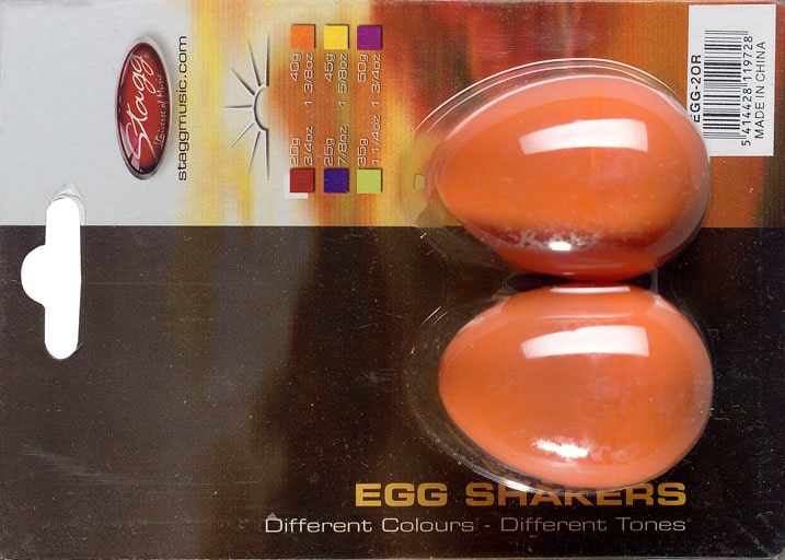 Paire Shaker Oeuf Plastique Egg-2 Or pour 2