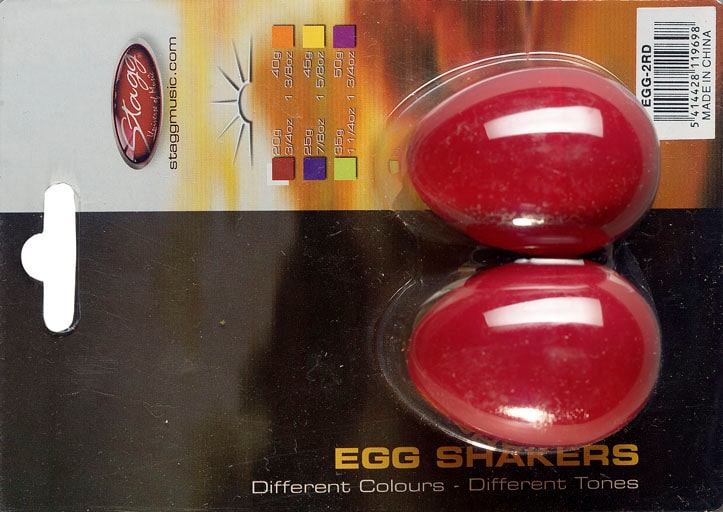Paire Shaker Oeuf Plastique Egg-2 Rd pour 2