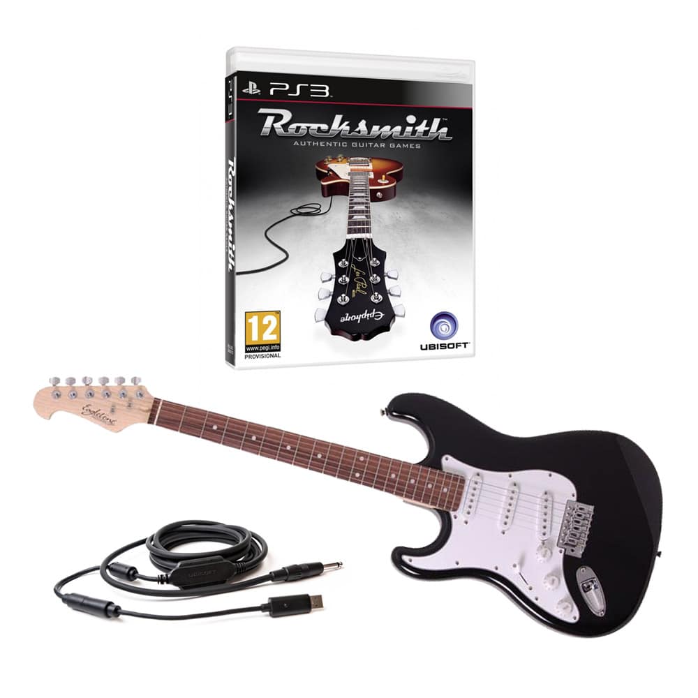 Rocksmith Ps3 + Guitare Electrique Brighton St90l Gaucher- Noire pour 159