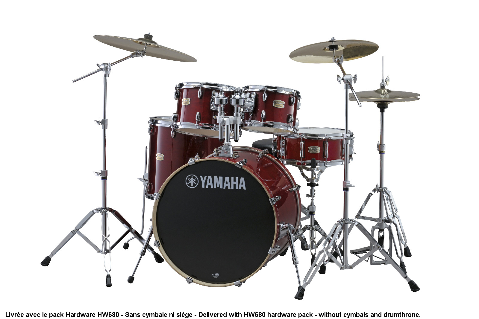 YAMAHA STAGE CUSTOM BIRCH FUSION 20 CRANBERRY RED + PACK HW680W