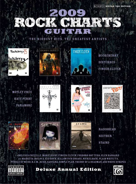 ALFRED PUBLISHING 2009 ROCK CHARTS GUITAR DELUXE EDITION - GUITAR TAB