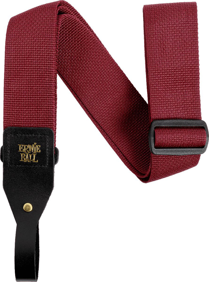 ERNIE BALL RED WINE PP STRAP FOR ACOUSTIC GUITAR