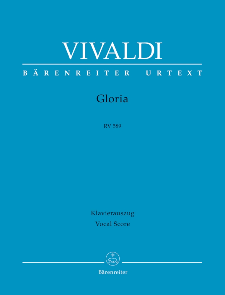 BARENREITER VIVALDI A. - GLORIA RV 589 - REDUCTION PIANO
