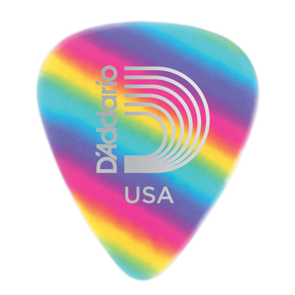 D'ADDARIO AND CO THICK CELLULOID PICKS RAINBOW PATTERN