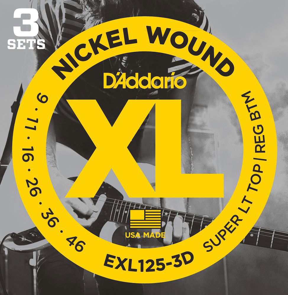 D'ADDARIO AND CO OF 3 ELECTRIC SETEXL 125 9 11 16 26 36 46