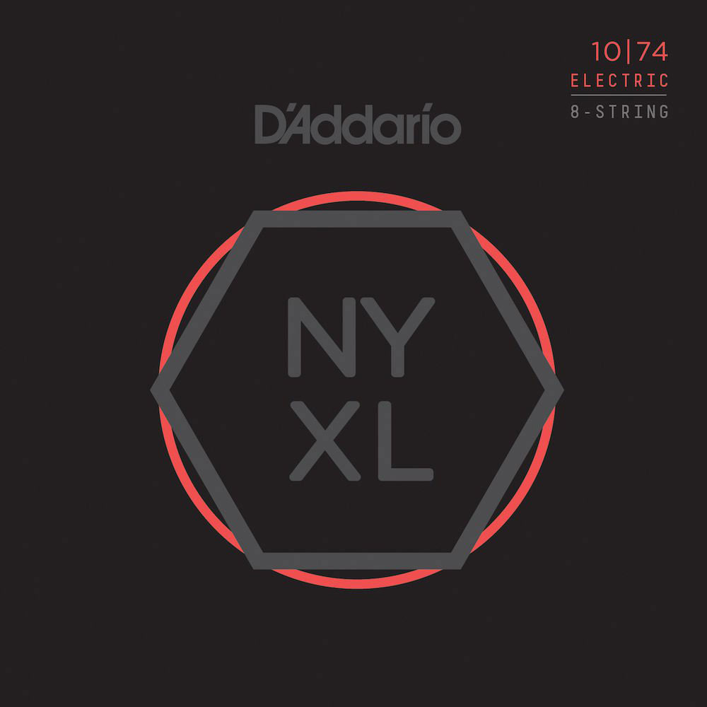 D'ADDARIO AND CO STRINGS FOR ELECTRIC GUITAR 8 STRINGS NYXL1074 NICKEL NET HIGH-PITCHED LIGHT / HEAVY BASS 10-74