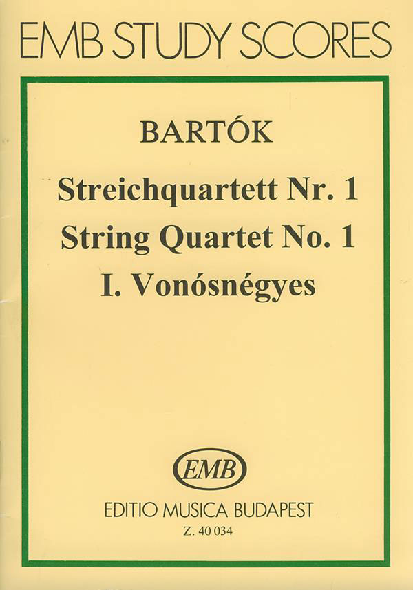 EMB (EDITIO MUSICA BUDAPEST) BARTOK B. - QUARTETTO PER ARCHI N.1 OP.7 - CONDUCTEUR