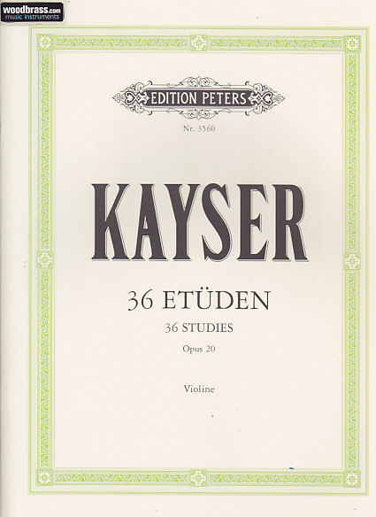 EDITION PETERS KAYSER - ETUDES OP.20 POUR VIOLON