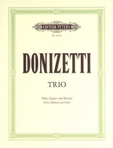 EDITION PETERS DONIZETTI GAETANO - TRIO IN F - FLUTE(S) AND OTHER INSTRUMENTS