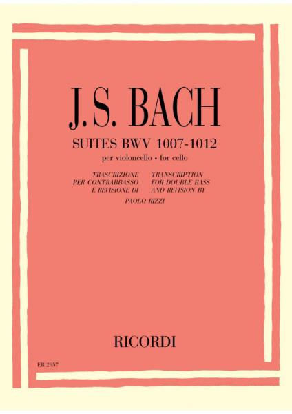 RICORDI BACH J.S. - 6 SUITES BWV 1007-1012 - CONTREBASSE