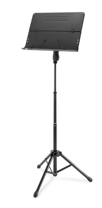 HERCULES STANDS QUIK-N-EZ THREE WAY HEIGHT ADJUSTMENT TRIPOD MUSIC STAND WITH FOLDING DESK BS408B