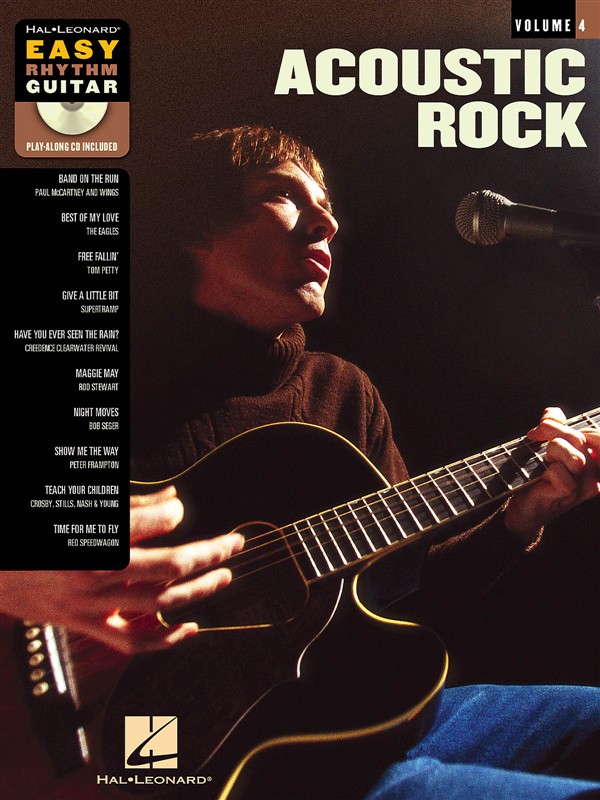 HAL LEONARD EASY RHYTHM GUITAR VOLUME 4 ACOUSTIC ROCK + CD - GUITAR