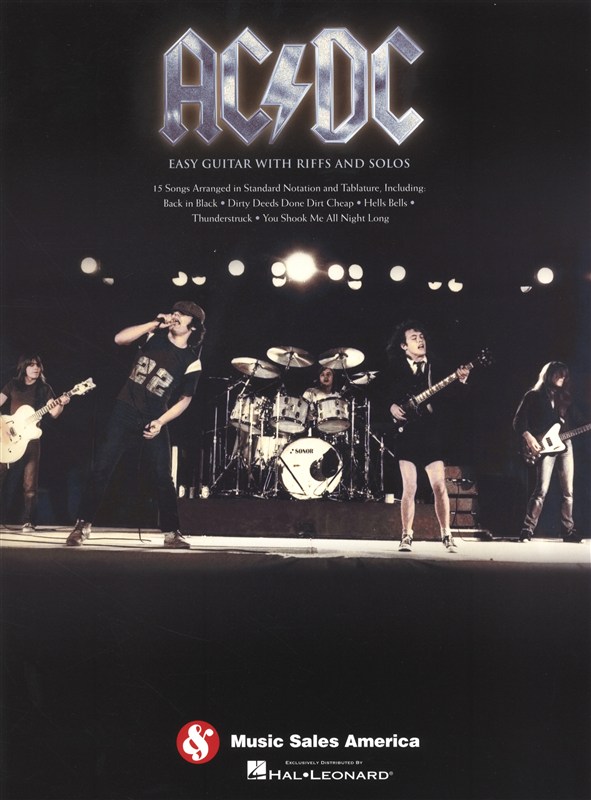 HAL LEONARD AC/DC EASY GUITAR WITH RIFFS AND SOLOS - GUITAR