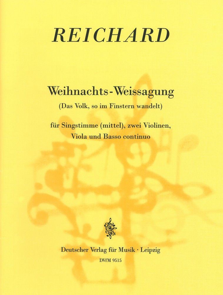 EDITION BREITKOPF REICHARD JOHANN GEORG - WEIHNACHTS-WEIßAGUNG - VOICE, STRINGS