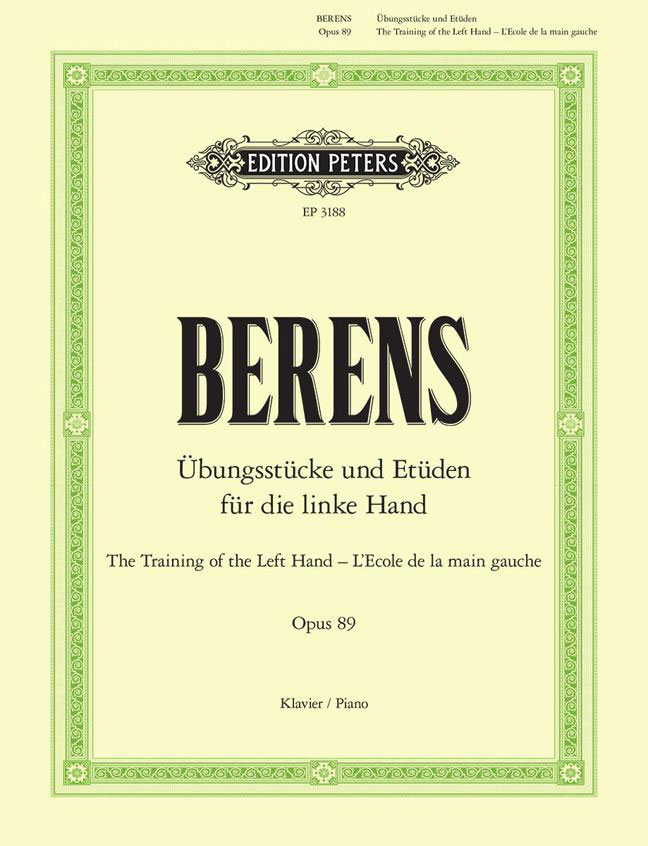 EDITION PETERS BERENS HERMANN - TRAINING THE LEFT HAND OP.89 - PIANO