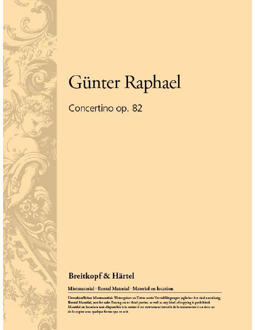 EDITION BREITKOPF RAPHAEL, GUNTER - CONCERTINO OP. 82 - FLUTE, PIANO