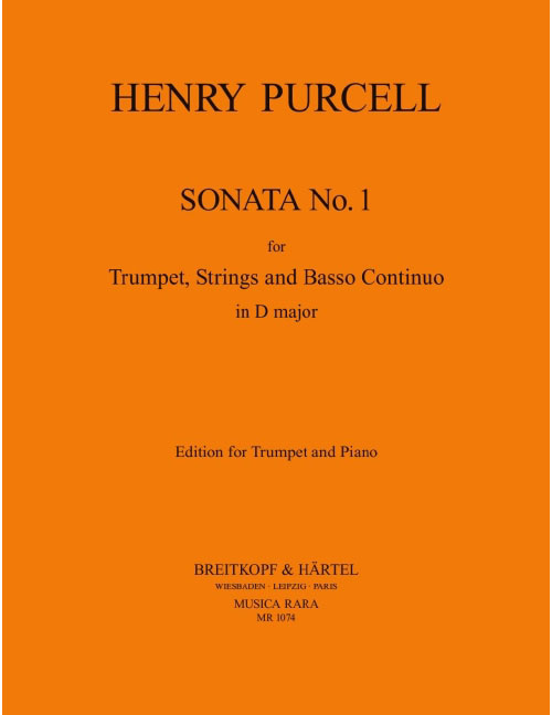 EDITION BREITKOPF PURCELL HENRY - SONATA IN D NR. 1 - TRUMPET, STRINGS, BASSO CONTINUO