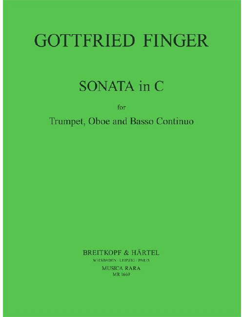 EDITION BREITKOPF FINGER GOTTFRIEB - SONATA - OBOE, TRUMPET, BASSO CONTINUO