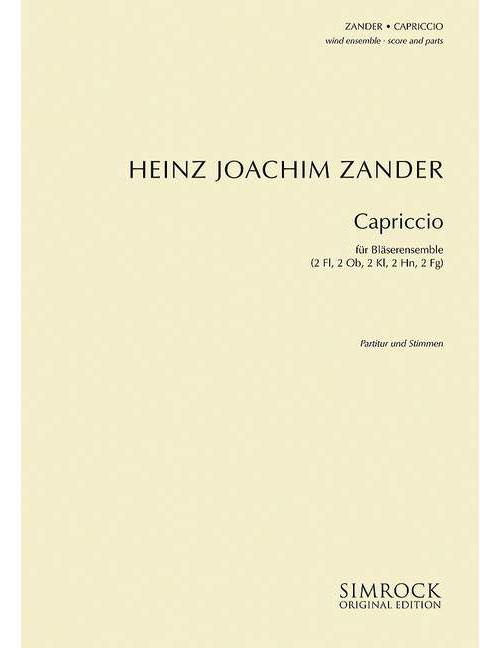 SIMROCK ZANDER H.J. - CAPRICCIO - WIND INSTRUMENTS-ENSEMBLE