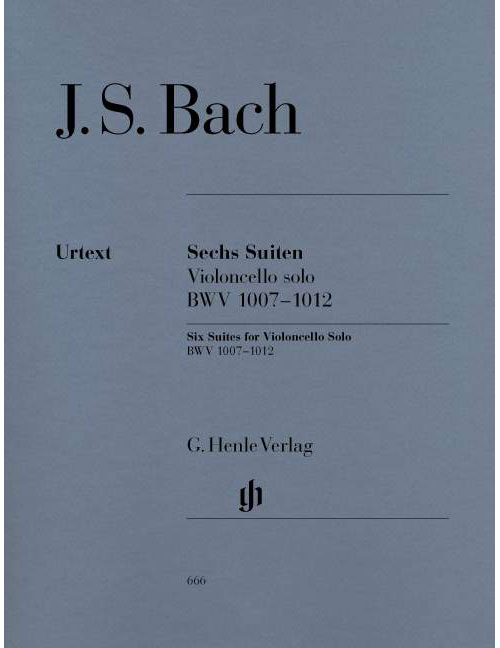 HENLE VERLAG BACH J.S. - 6 SUITES FOR VIOLONCELLO SOLO BWV 1007-1012