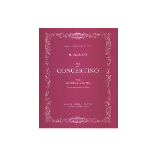 COMBRE CLASSENS HENRI - CONCERTINO N.2 - SAXOPHONE ET PIANO