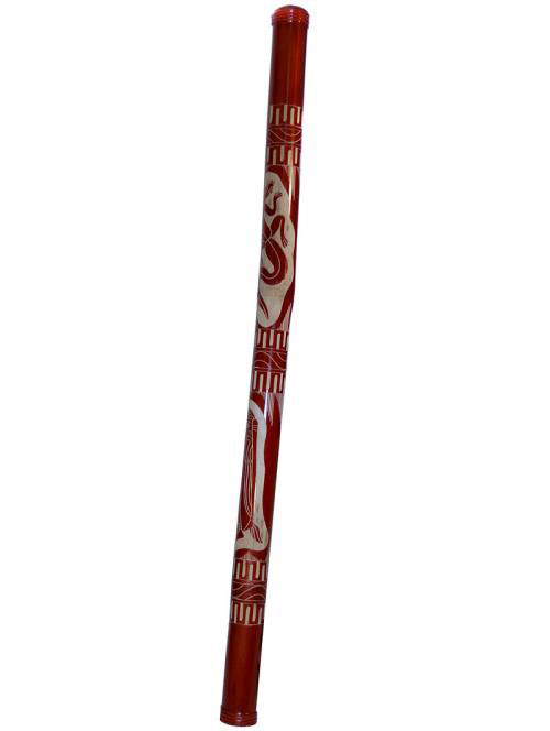 ROOTS PERCUSSION R-DB01 - DIDGERIDOO BAMBOO NATURAL CARVED 120 CM WITH BAG CLOTH