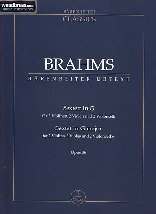 BARENREITER BRAHMS - SEXTETT IN G OP.36 - SCORE