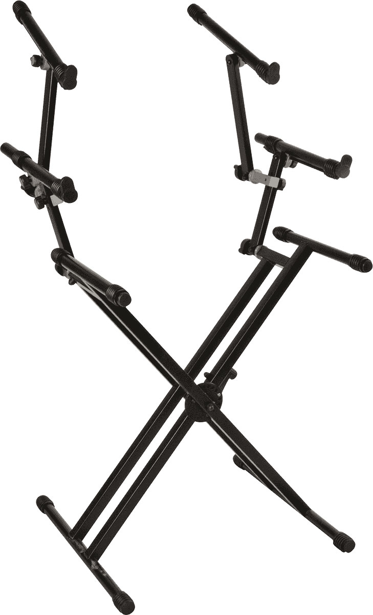 QUIKLOK QL723 DOUBLE X KEYBOARD STAND WITH THREE LEVELS