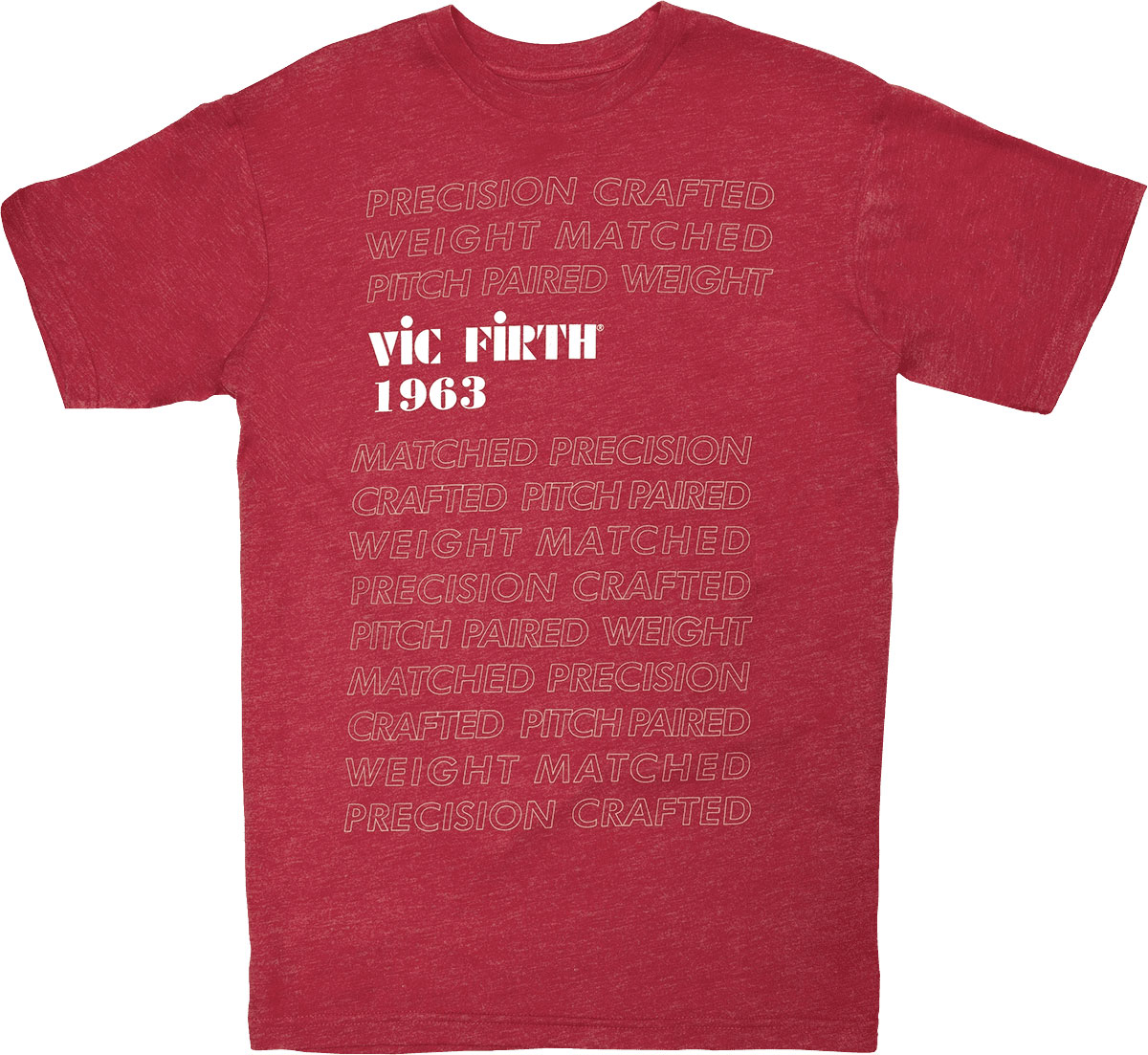 VIC FIRTH T-SHIRT 1963 RED GRAPHIC XL