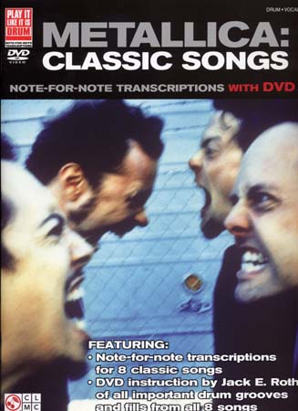 CHERRY LANE METALLICA - CLASSIC SONGS + DVD - DRUM