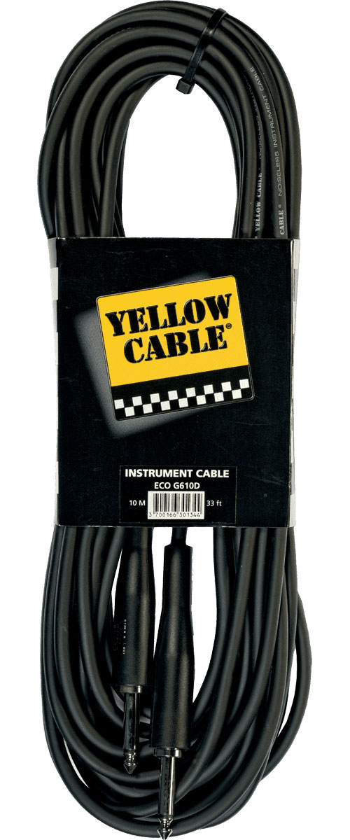 YELLOW CABLE G46T 1/4 PHONE MALE 33FT. / 10M.