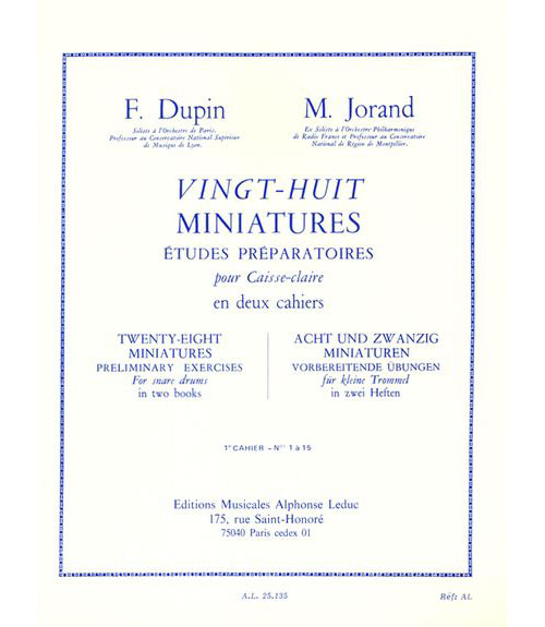 LEDUC DUPIN F., JORAND M. - 28 MINIATURES VOL. 1 - CAISSE CLAIRE