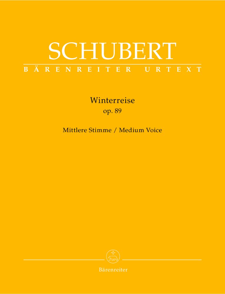 BARENREITER SCHUBERT F. - WINTERREISE OP.89 D 911 - MITTLERE STIMME, KLAVIER