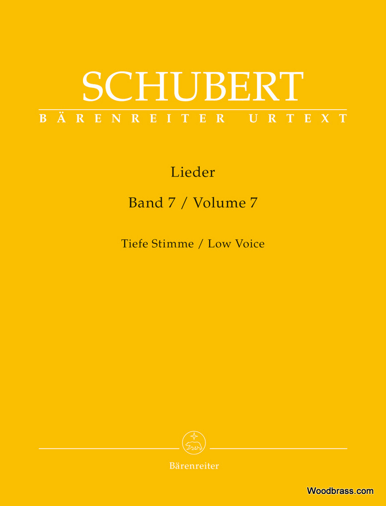 BARENREITER SCHUBERT FRANZ - LIEDER VOL.7 - TIEFE STIMME / LOW VOICE