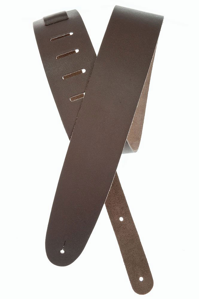 D'ADDARIO AND CO BASIC CLASSIC LEATHER GUITAR STRAP BROWN