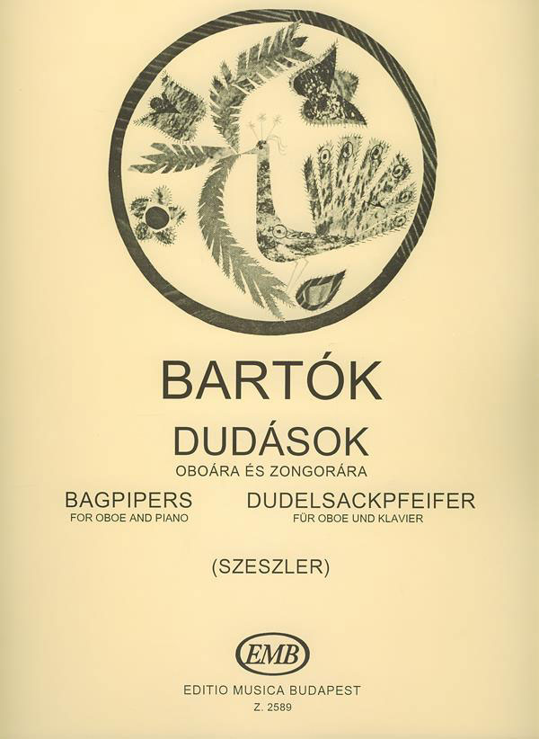 EMB (EDITIO MUSICA BUDAPEST) BARTOK B. - BAGPIPERS - HAUTBOIS ET PIANO