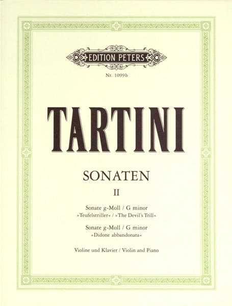 EDITION PETERS TARTINI GIUSEPPE - SONATAS VOL.2 - VIOLIN AND PIANO