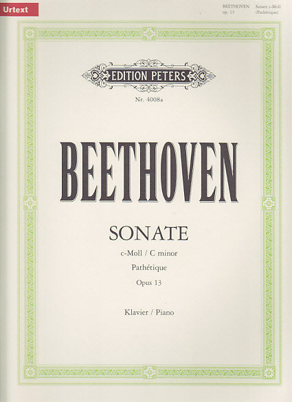 EDITION PETERS BEETHOVEN LUDWIG VAN - SONATE OP.13 - PIANO