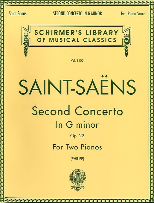SCHIRMER CAMILLE SAINT-SAENS PIANO CONCERTO NO.2 IN G MINOR OP.22 - TWO PIANOS